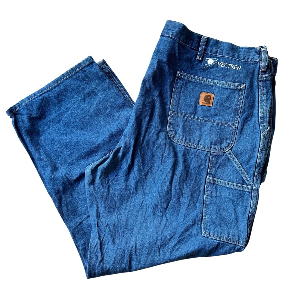 Carhartt 90s Men’s Size 46x30 Carpenter Workwear Denim Jeans Pants Blue